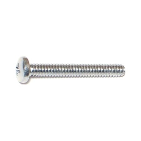 Midwest Fastener #10-24 x 1-1/2 in Phillips Pan Machine Screw, Zinc Plated Steel, 100 PK 07341